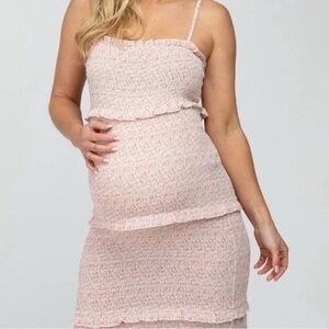 Smocked maternity dress